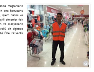 Mağaza içinde güvenlik personeli
