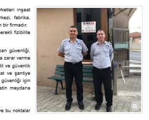 Şantiye alanında özel güvenlik görevlileri