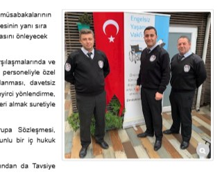 Spor etkinliği güvenliği için görevli ekip